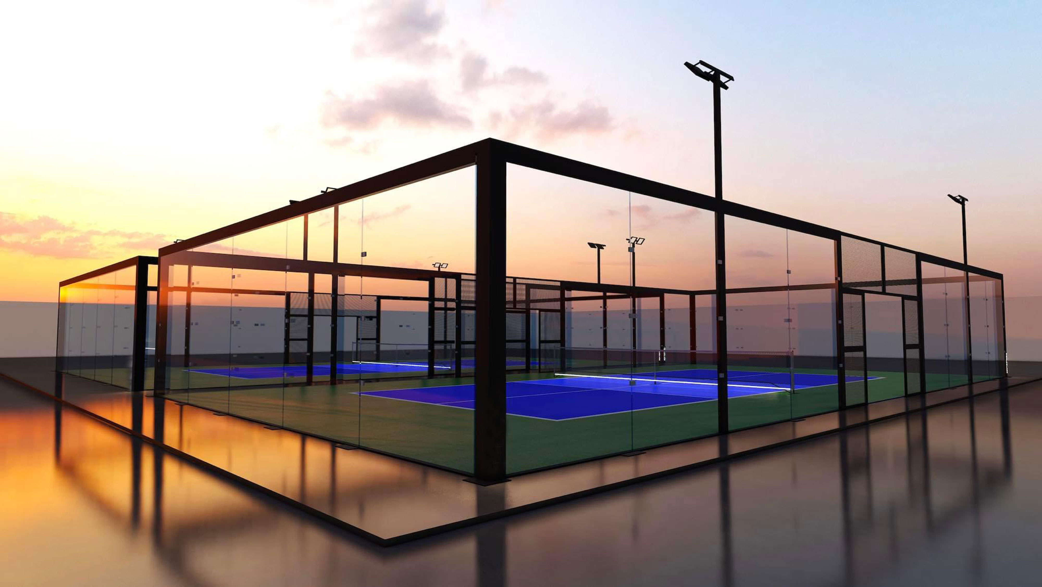 CE Quality Full View Padel Court